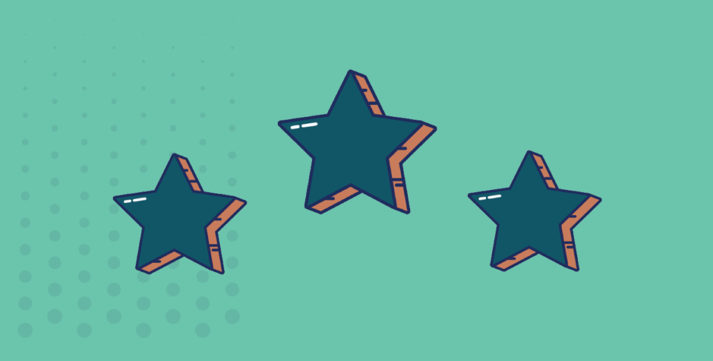 An image of three stars representing excellent customer service, used to illustrate the question of whether Jira can be used for customer service.