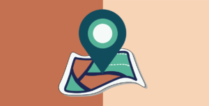 Abstract image of a map and location finder to represent how easy it can be to navigate Confluence.